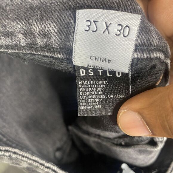 DSTLD Jeans Mens 32x30 Gray Skinny Fit Stretch Denim Pants Los Angeles Classic - Picture 6 of 9